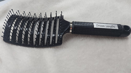 Curved Vent Dry and Wet Hair Brush with Massage Nylon Hairbrush
